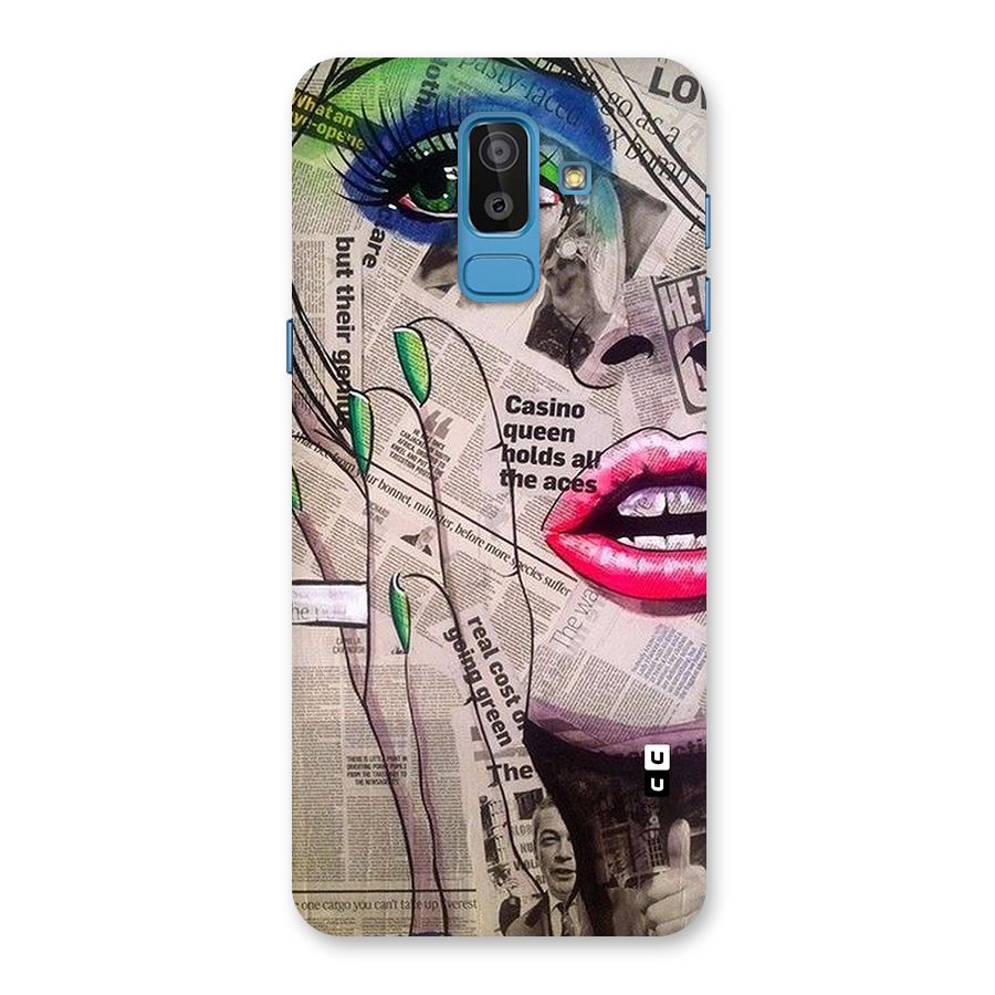 Newspaper Girl Art Back Case for Galaxy J8
