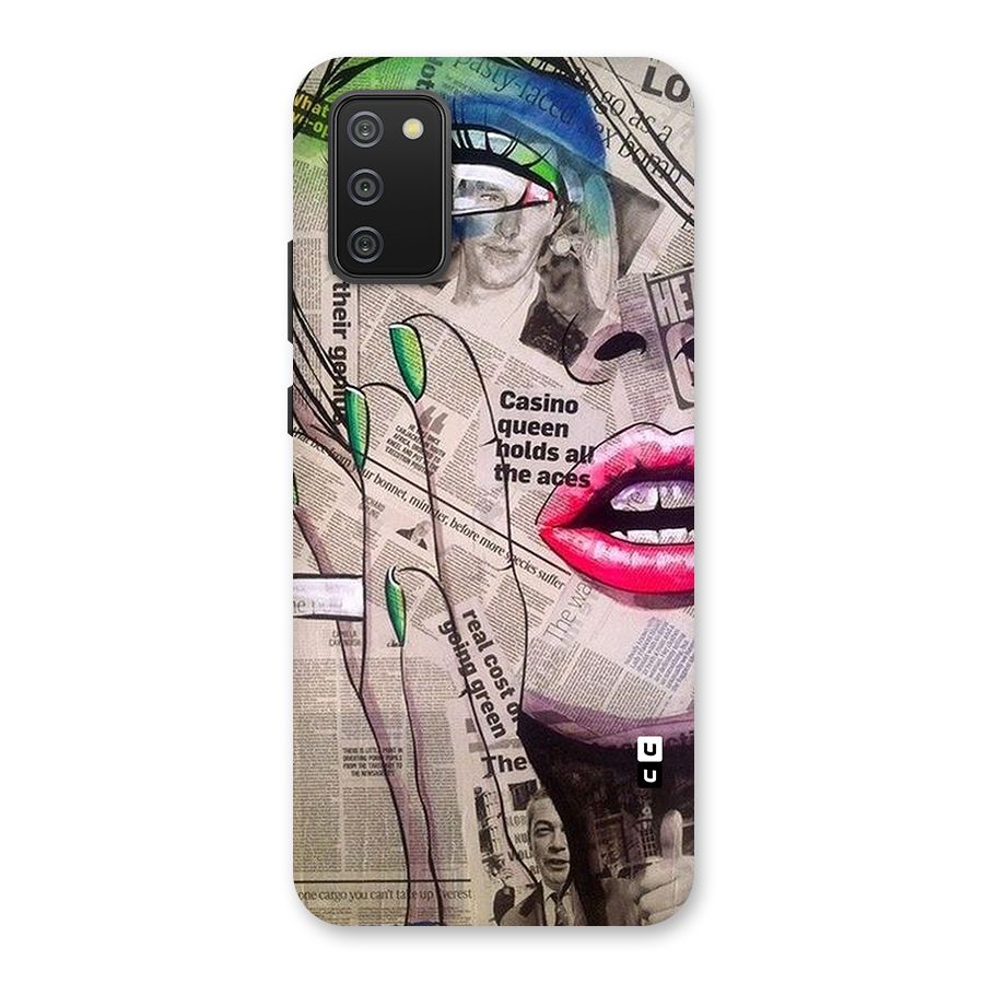 Newspaper Girl Art Back Case for Galaxy M02s