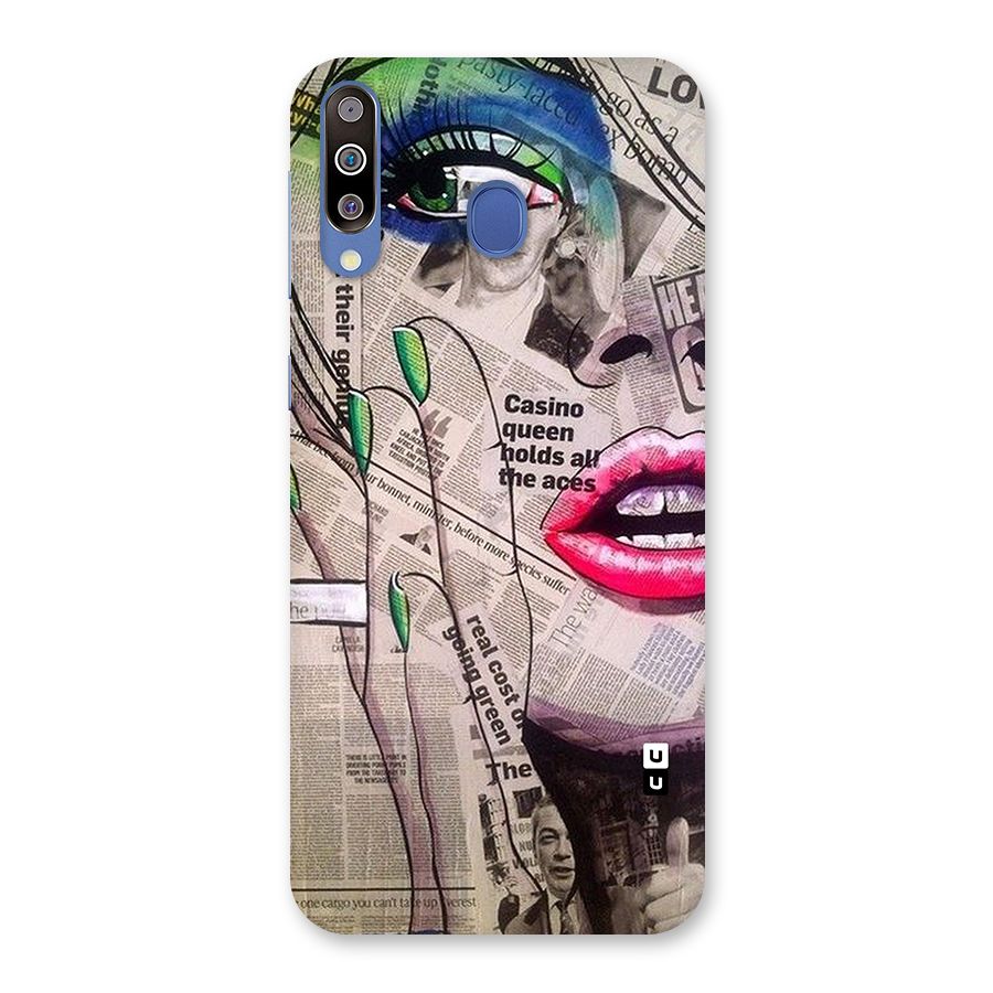 Newspaper Girl Art Back Case for Galaxy M30