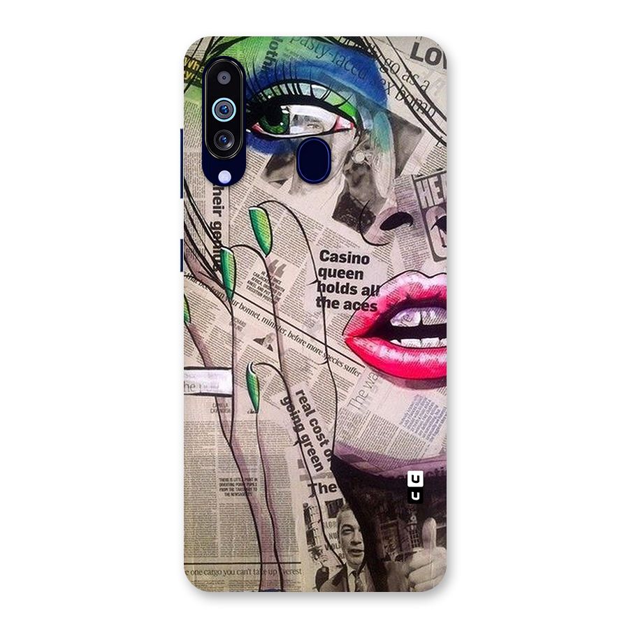 Newspaper Girl Art Back Case for Galaxy M40