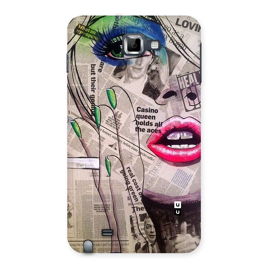 Newspaper Girl Art Back Case for Galaxy Note
