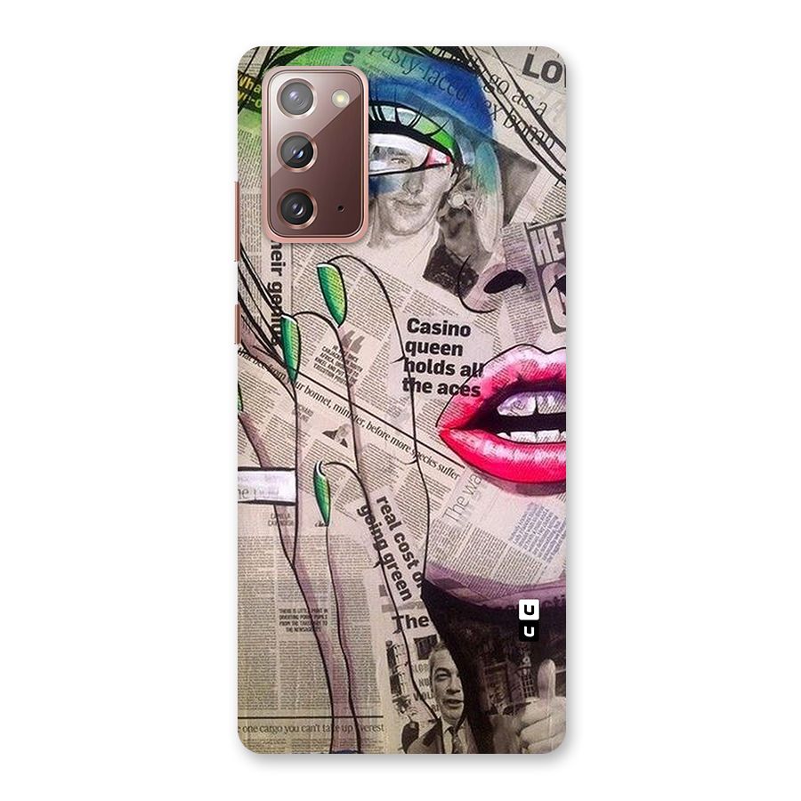 Newspaper Girl Art Back Case for Galaxy Note 20