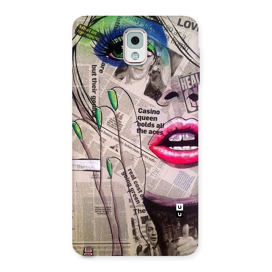 Newspaper Girl Art Back Case for Galaxy Note 3