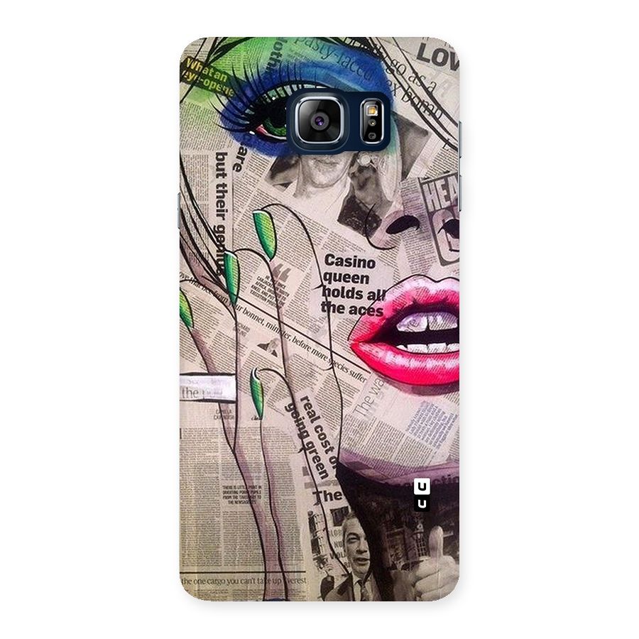 Newspaper Girl Art Back Case for Galaxy Note 5