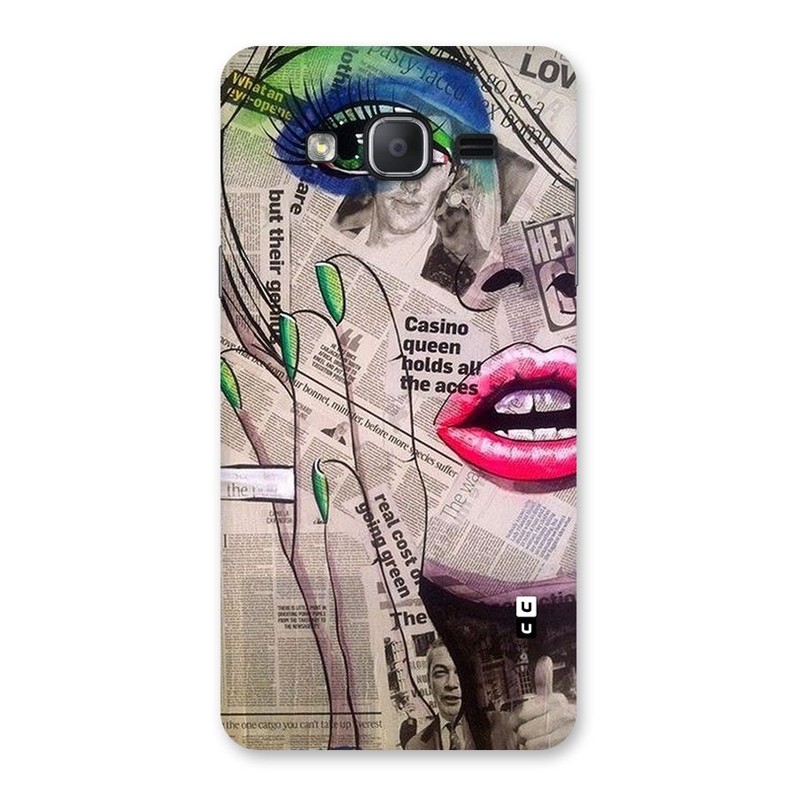 Newspaper Girl Art Back Case for Galaxy On7 2015