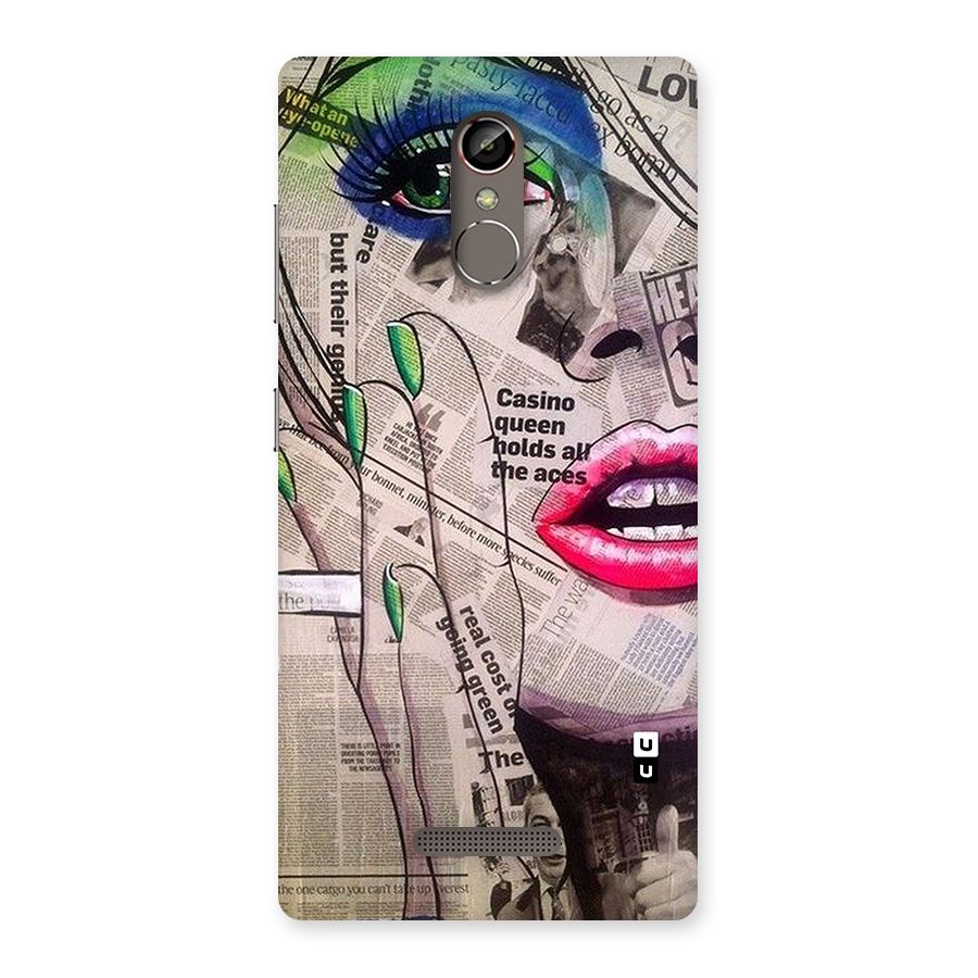 Newspaper Girl Art Back Case for Gionee S6s