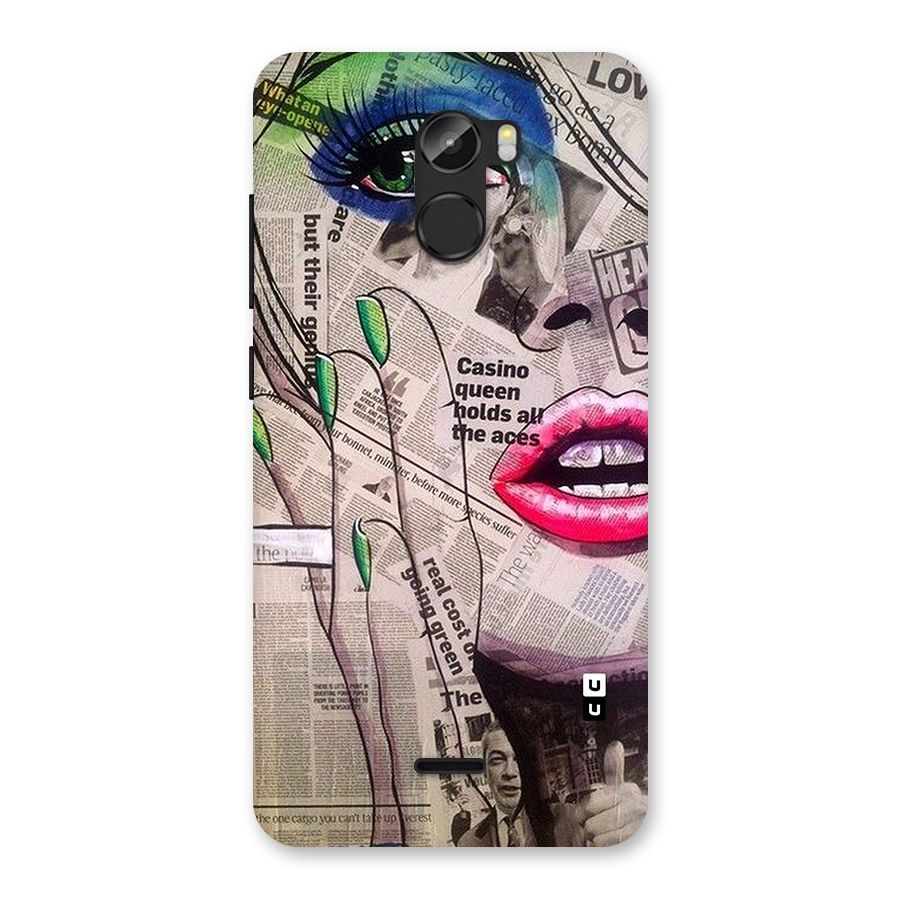 Newspaper Girl Art Back Case for Gionee X1
