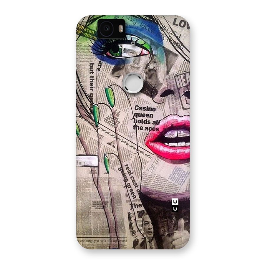 Newspaper Girl Art Back Case for Google Nexus-6P