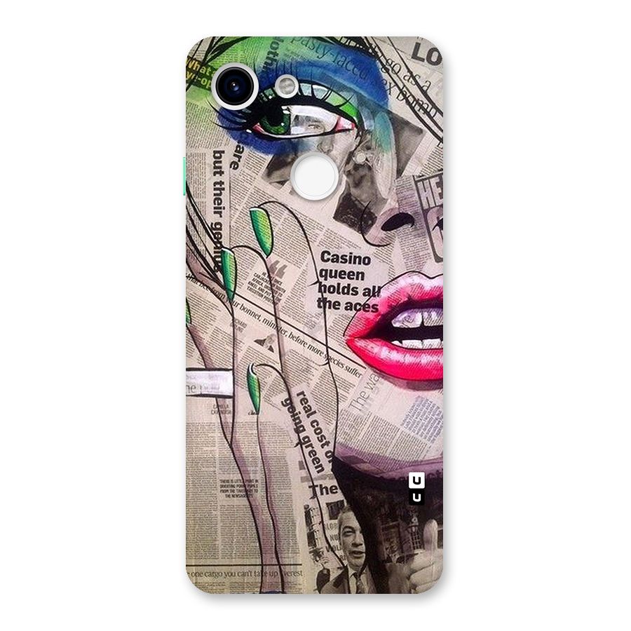 Newspaper Girl Art Back Case for Google Pixel 3
