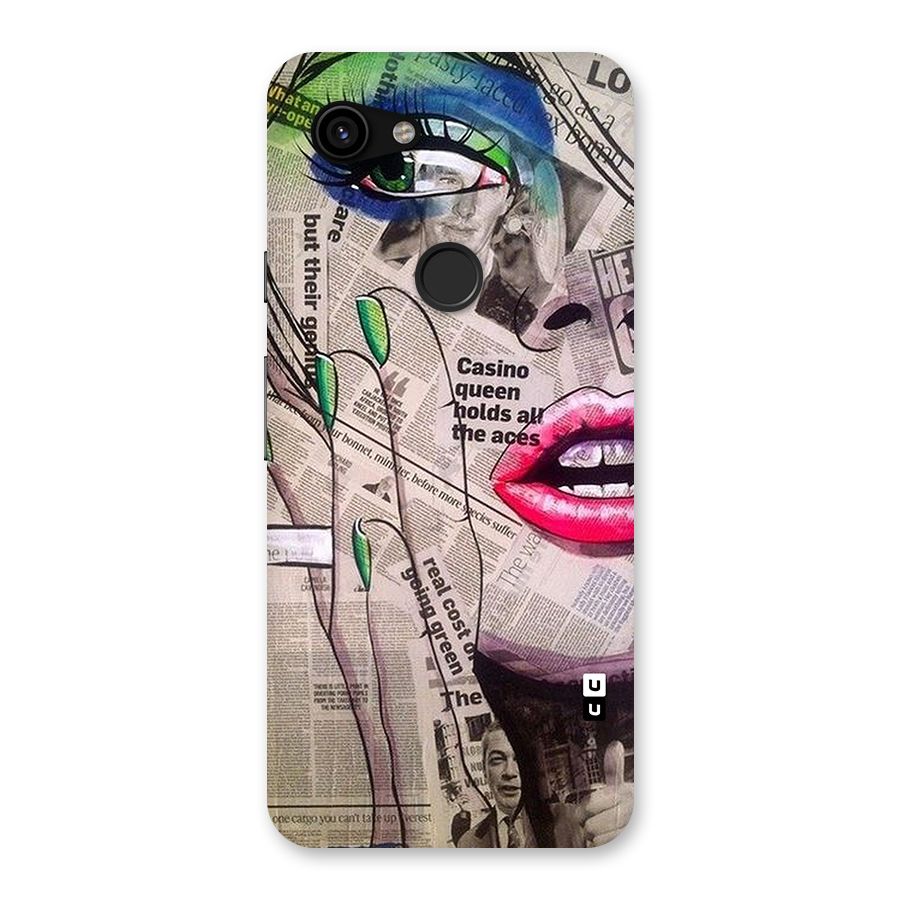 Newspaper Girl Art Back Case for Google Pixel 3a