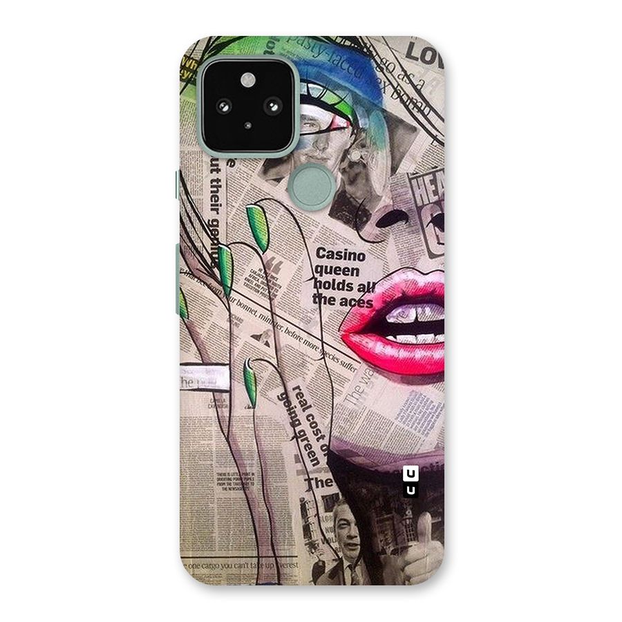Newspaper Girl Art Back Case for Google Pixel 5