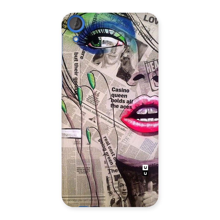 Newspaper Girl Art Back Case for HTC Desire 820