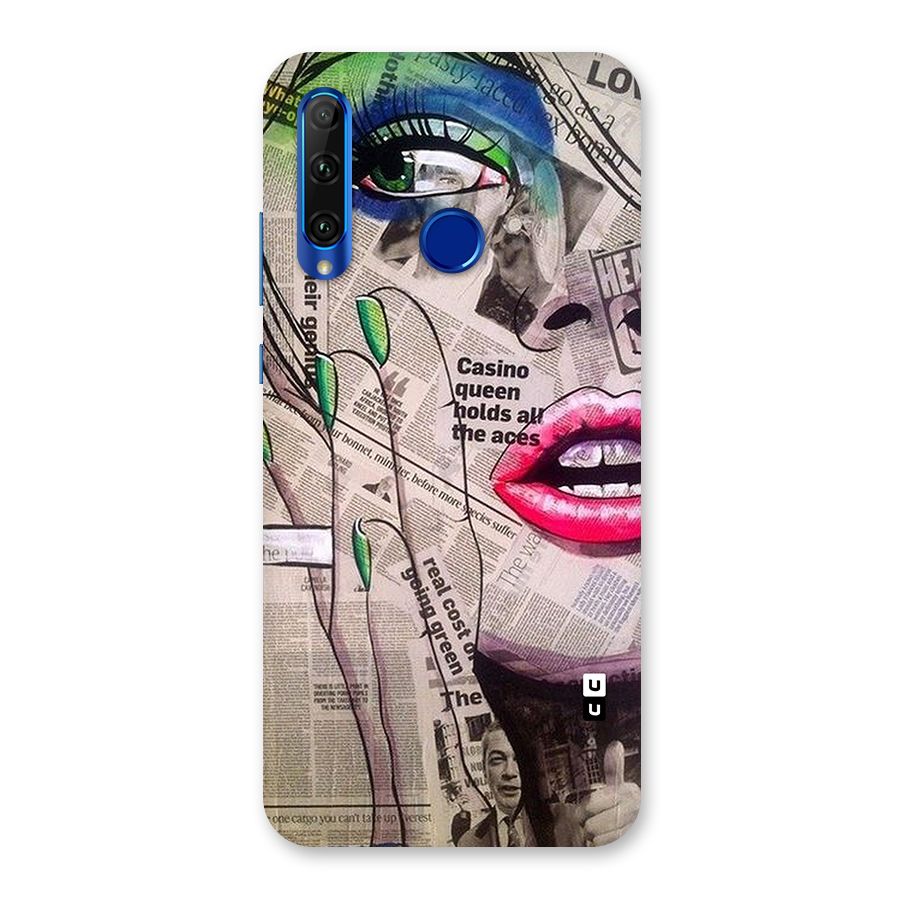 Newspaper Girl Art Back Case for Honor 20i