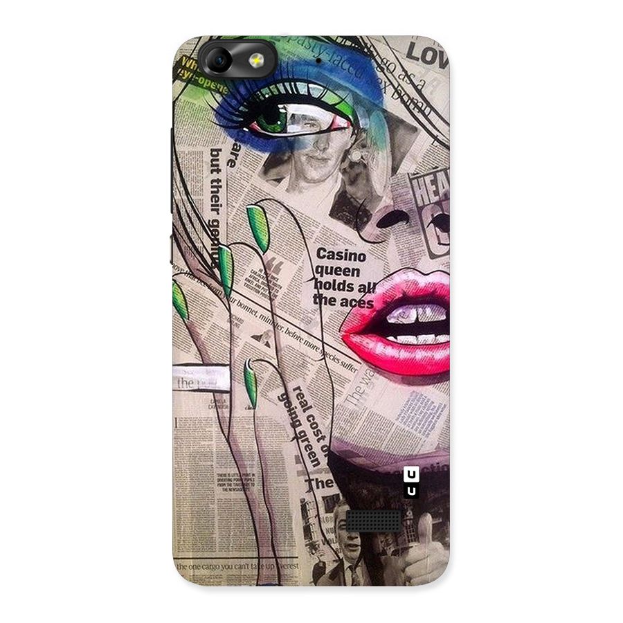 Newspaper Girl Art Back Case for Honor 4C