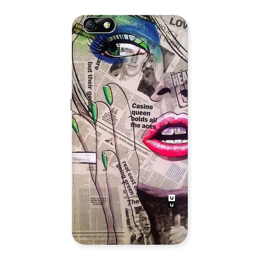 Newspaper Girl Art Back Case for Honor 4X