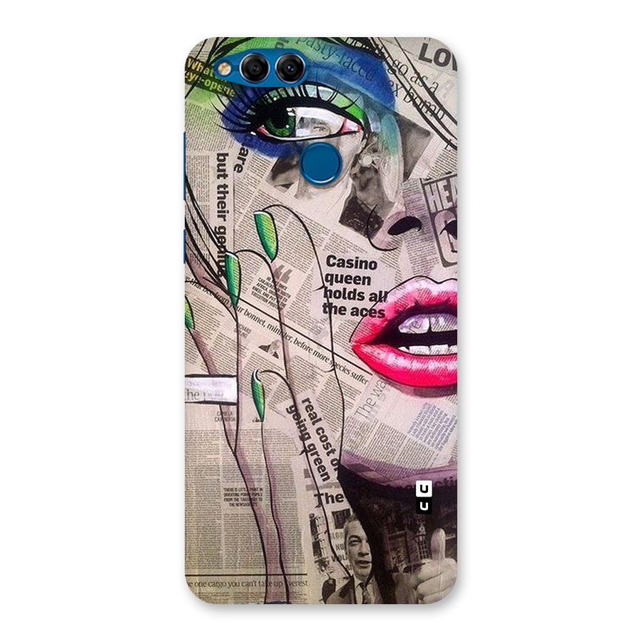 Newspaper Girl Art Back Case for Honor 7X
