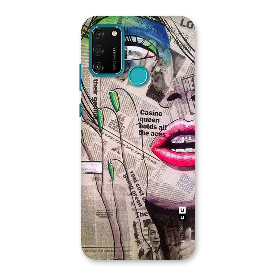 Newspaper Girl Art Back Case for Honor 9A