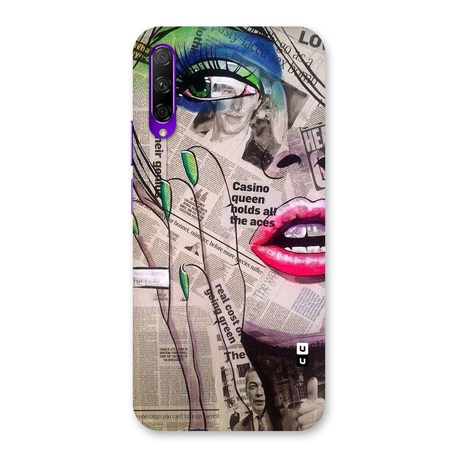 Newspaper Girl Art Back Case for Honor 9X Pro