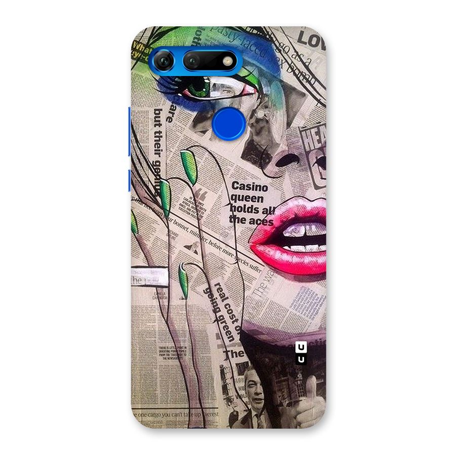Newspaper Girl Art Back Case for Honor View 20