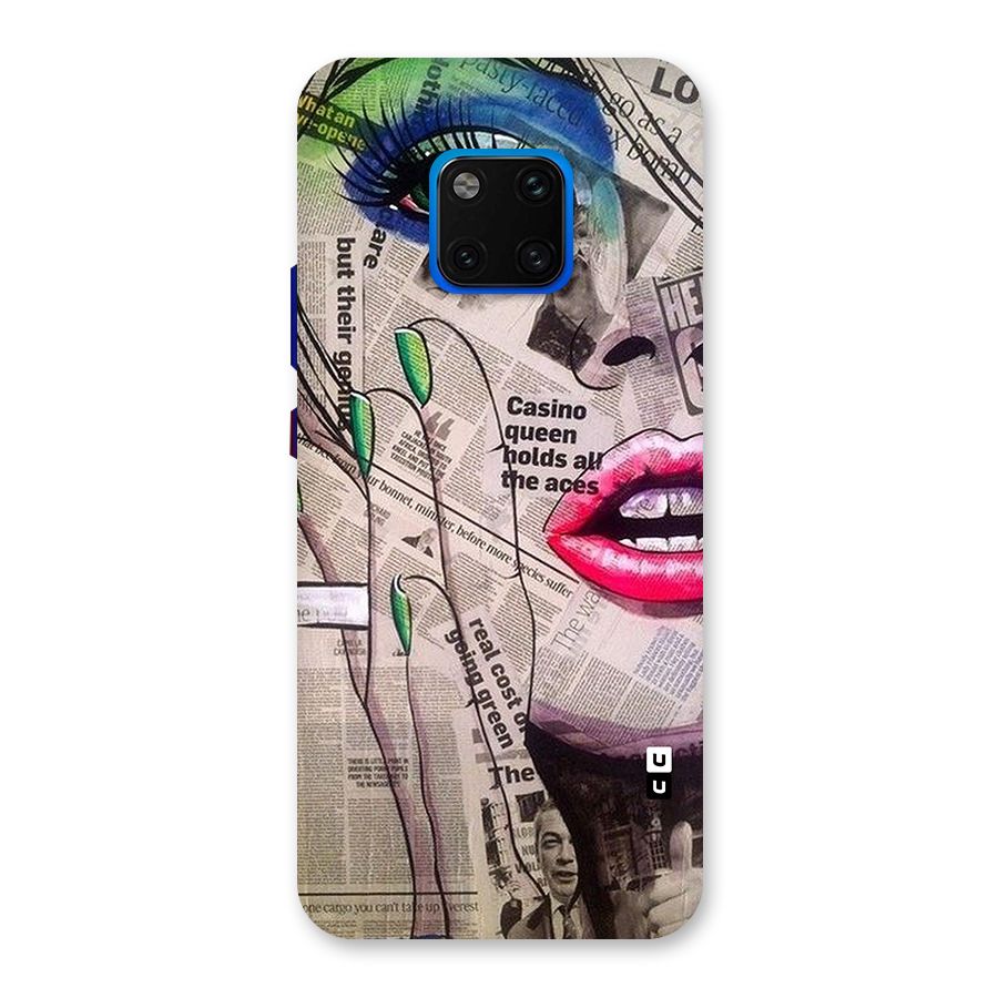 Newspaper Girl Art Back Case for Huawei Mate 20 Pro