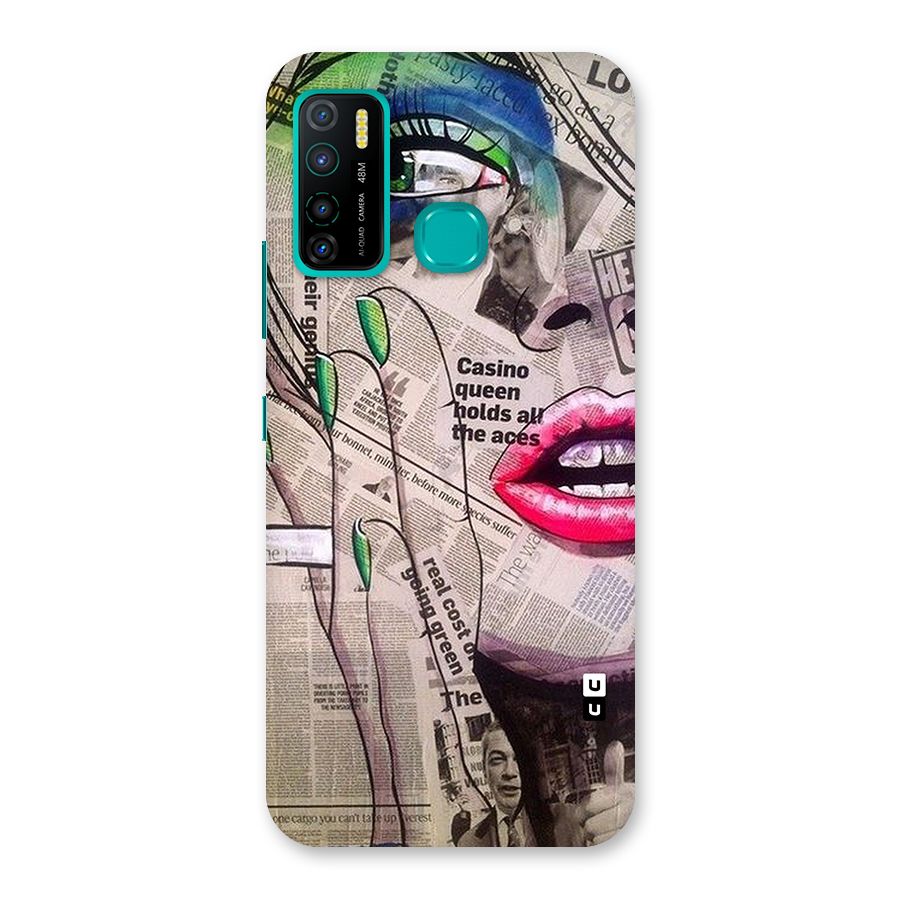 Newspaper Girl Art Back Case for Infinix Hot 9 Pro