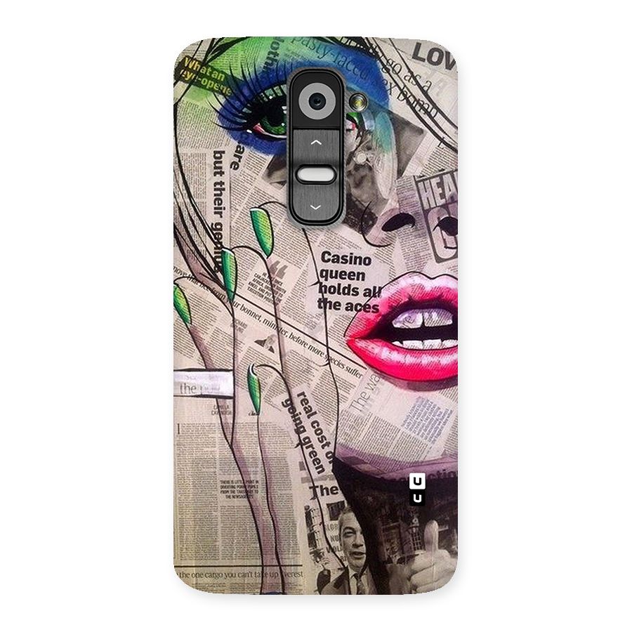 Newspaper Girl Art Back Case for LG G2