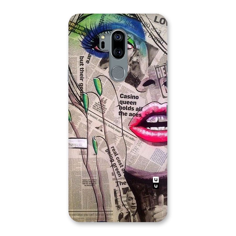 Newspaper Girl Art Back Case for LG G7