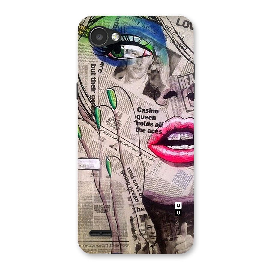 Newspaper Girl Art Back Case for LG Q6