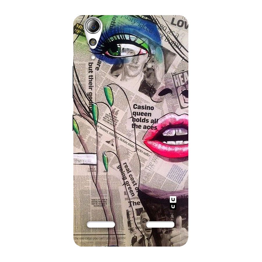 Newspaper Girl Art Back Case for Lenovo A6000 Plus