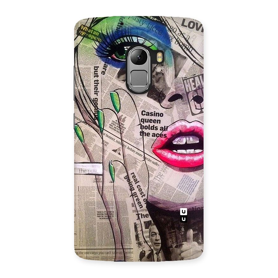 Newspaper Girl Art Back Case for Lenovo K4 Note
