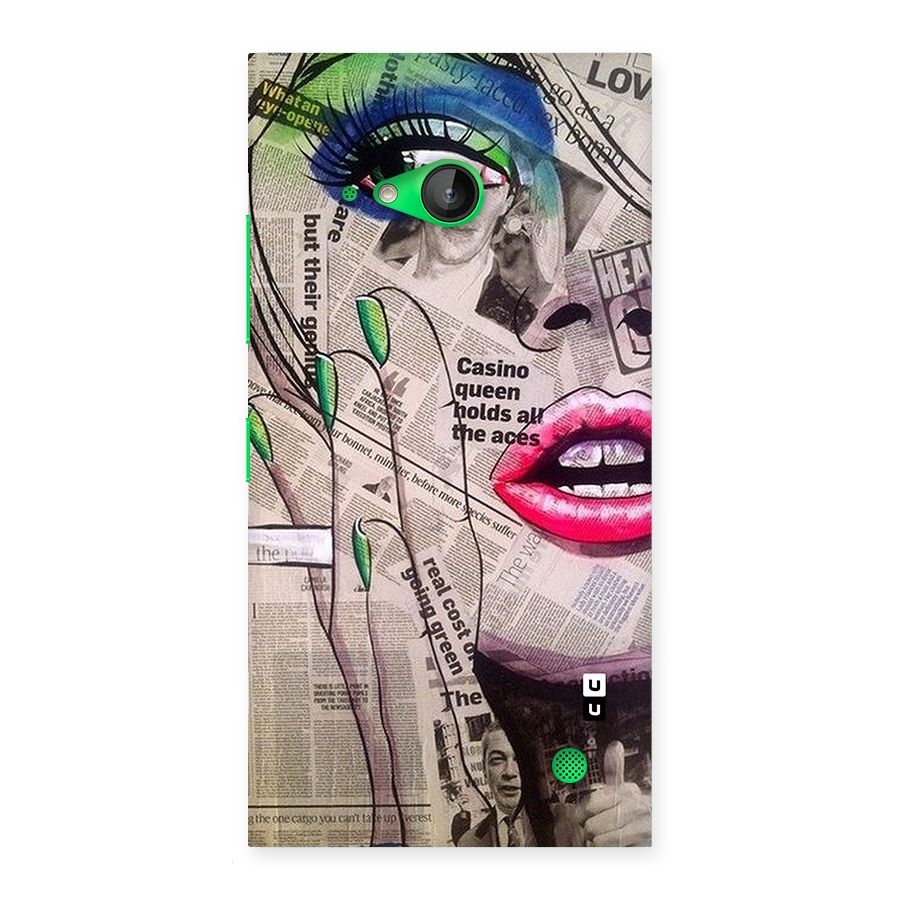 Newspaper Girl Art Back Case for Lumia 730