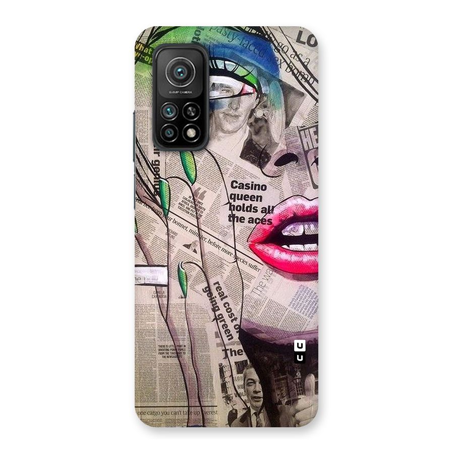 Newspaper Girl Art Back Case for Mi 10T 5G