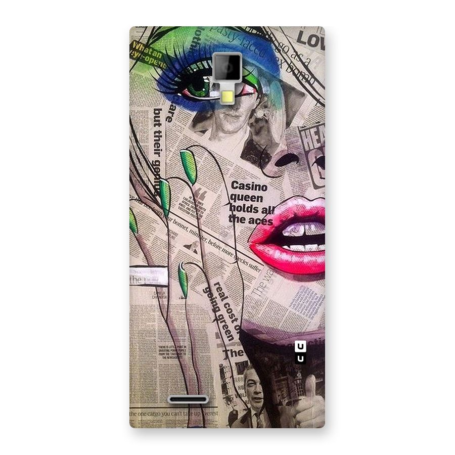 Newspaper Girl Art Back Case for Micromax Canvas Xpress A99