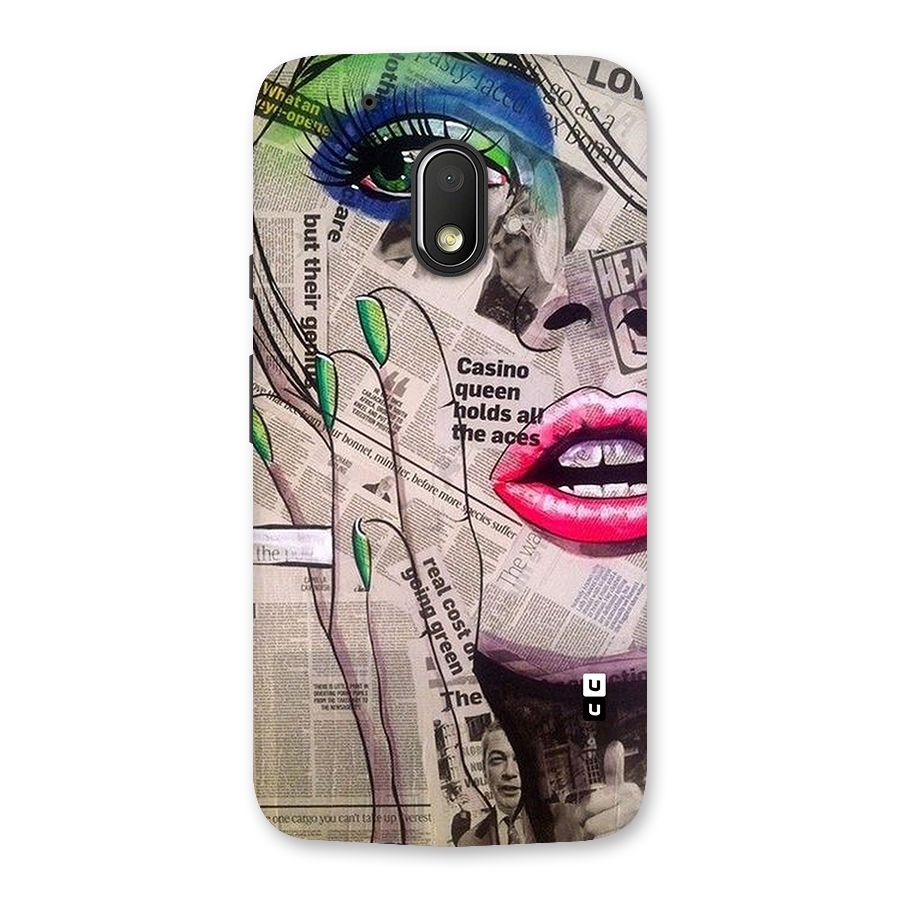 Newspaper Girl Art Back Case for Moto G4 Play