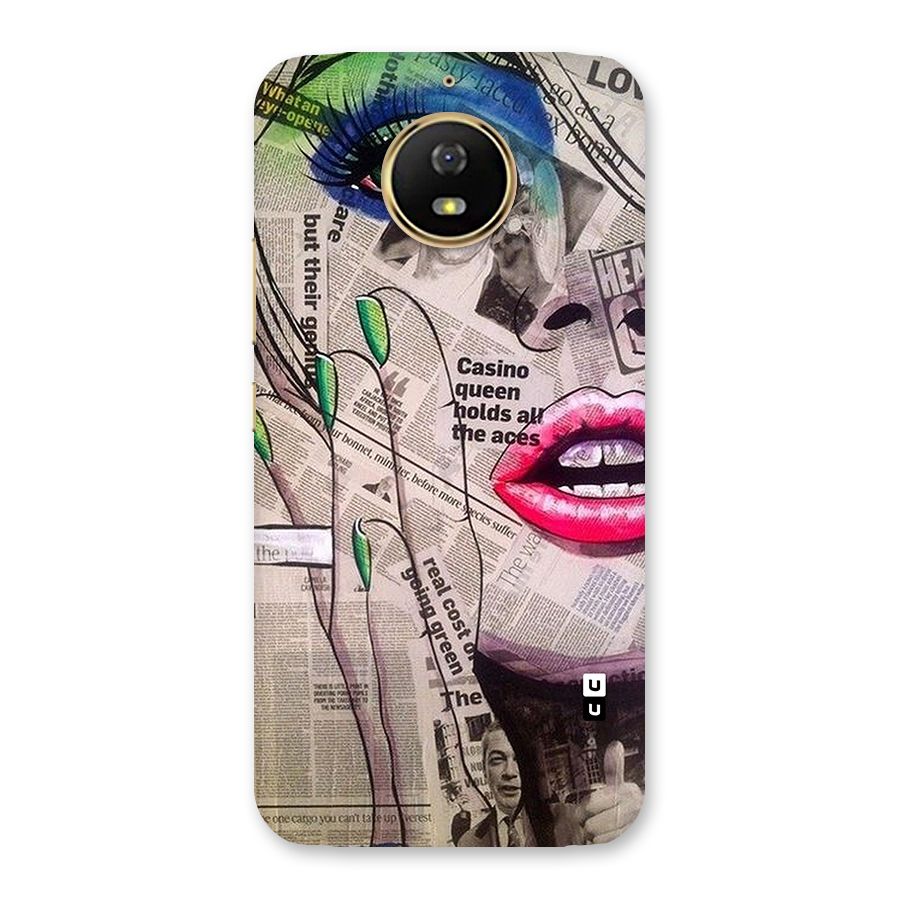 Newspaper Girl Art Back Case for Moto G5s