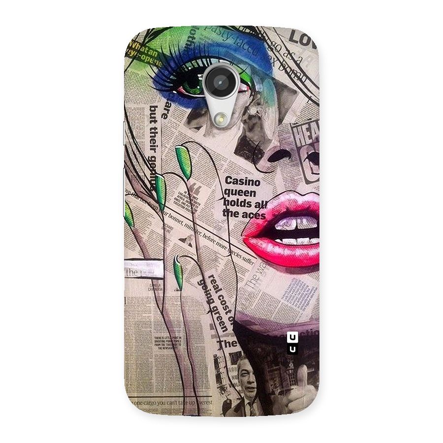 Newspaper Girl Art Back Case for Moto G 2nd Gen