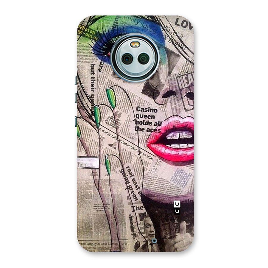 Newspaper Girl Art Back Case for Moto X4