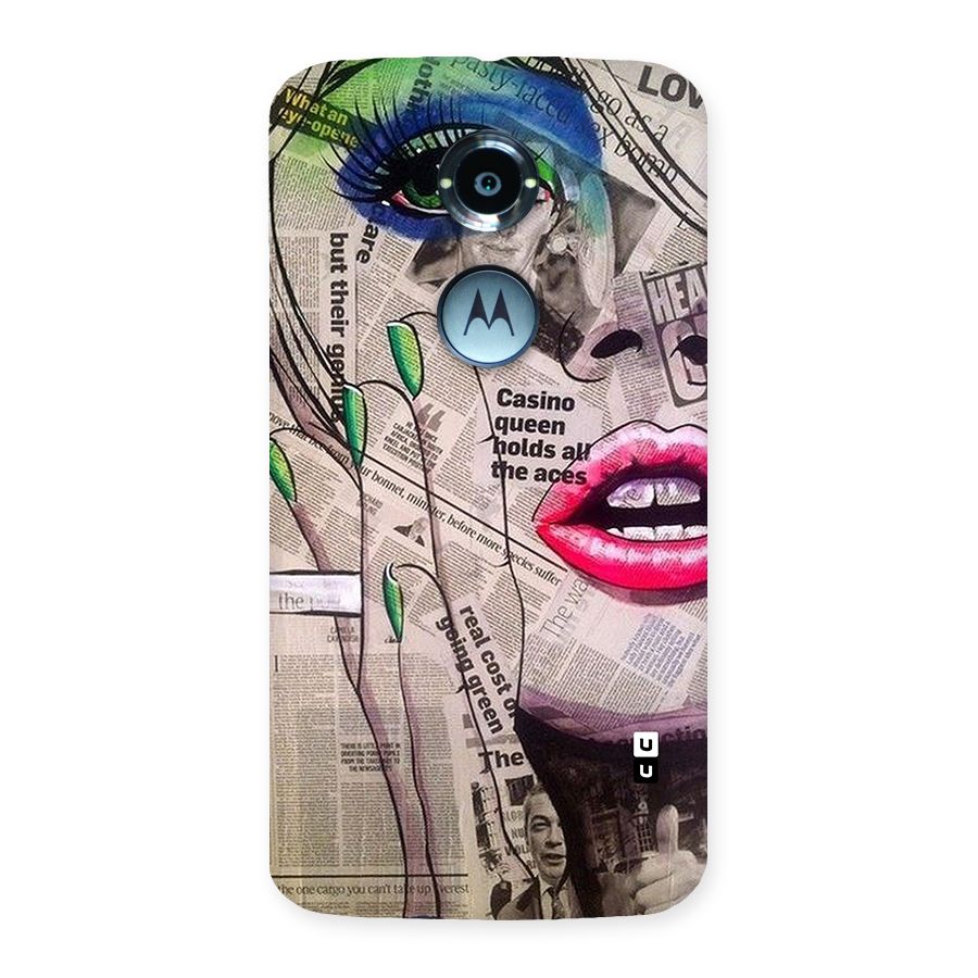 Newspaper Girl Art Back Case for Moto X 2nd Gen