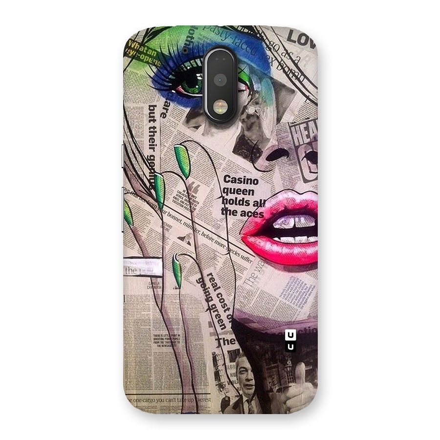 Newspaper Girl Art Back Case for Motorola Moto G4