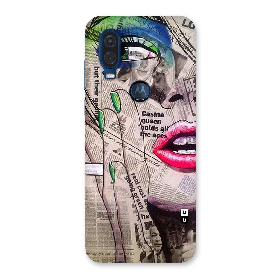 Newspaper Girl Art Back Case for Motorola One Vision