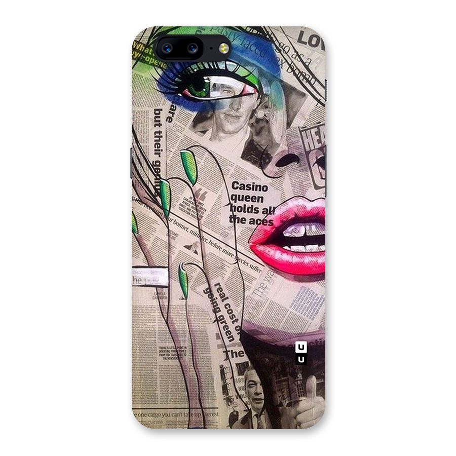 Newspaper Girl Art Back Case for OnePlus 5