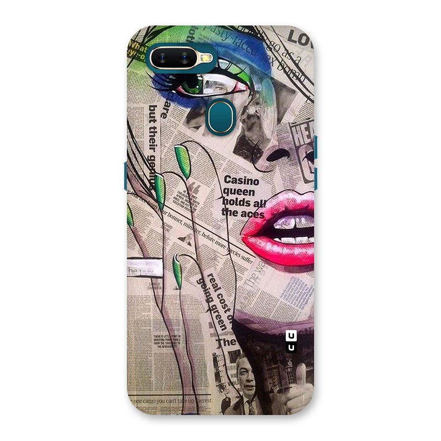 Newspaper Girl Art Back Case for Oppo A12s