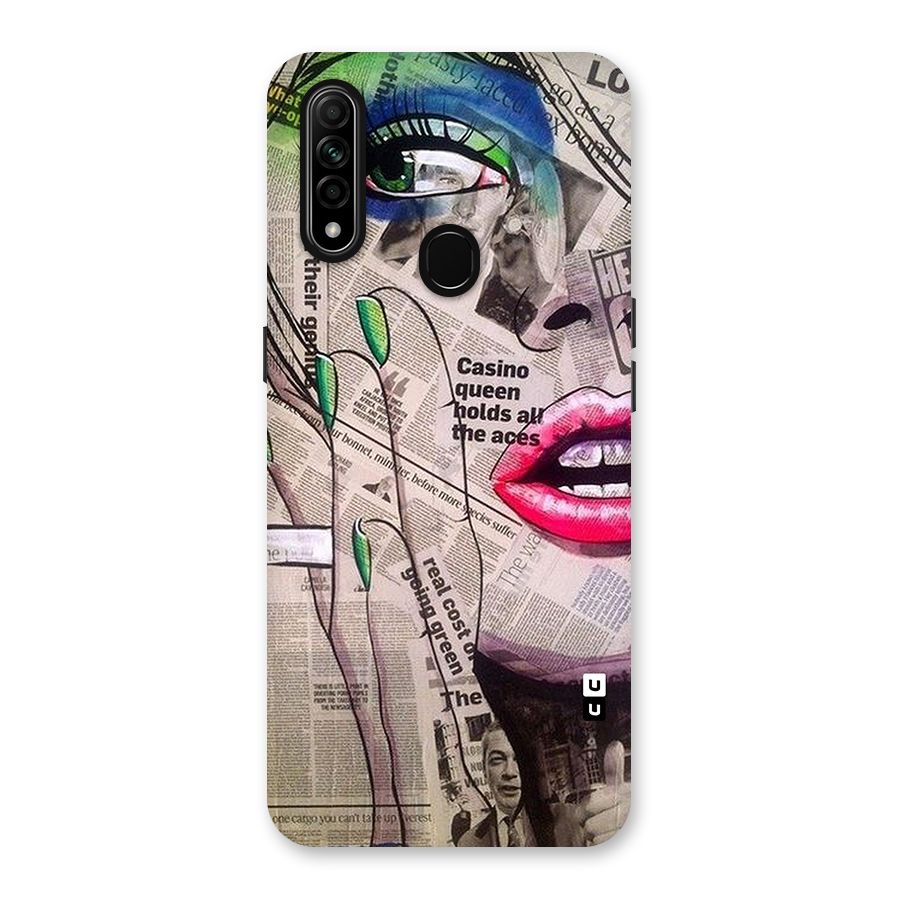 Newspaper Girl Art Back Case for Oppo A31