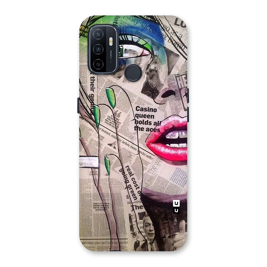 Newspaper Girl Art Back Case for Oppo A32