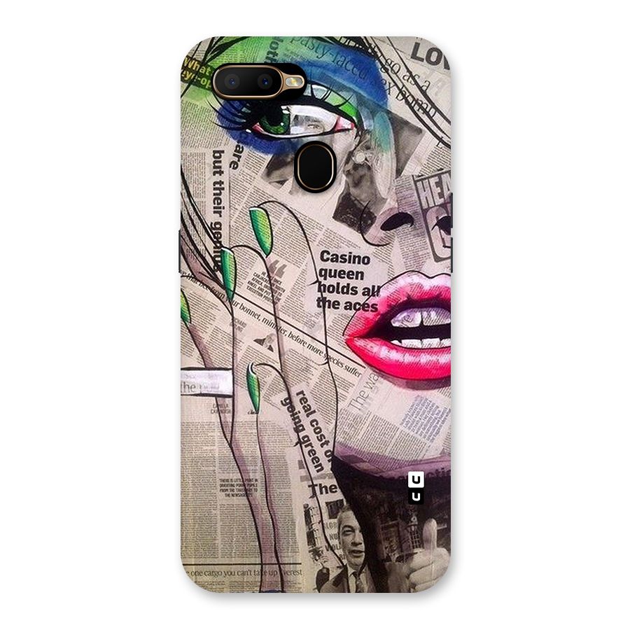 Newspaper Girl Art Back Case for Oppo A5s