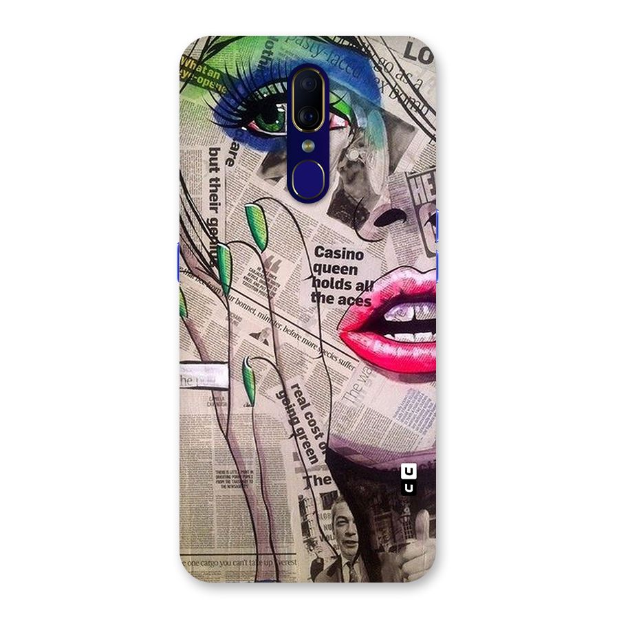 Newspaper Girl Art Back Case for Oppo F11