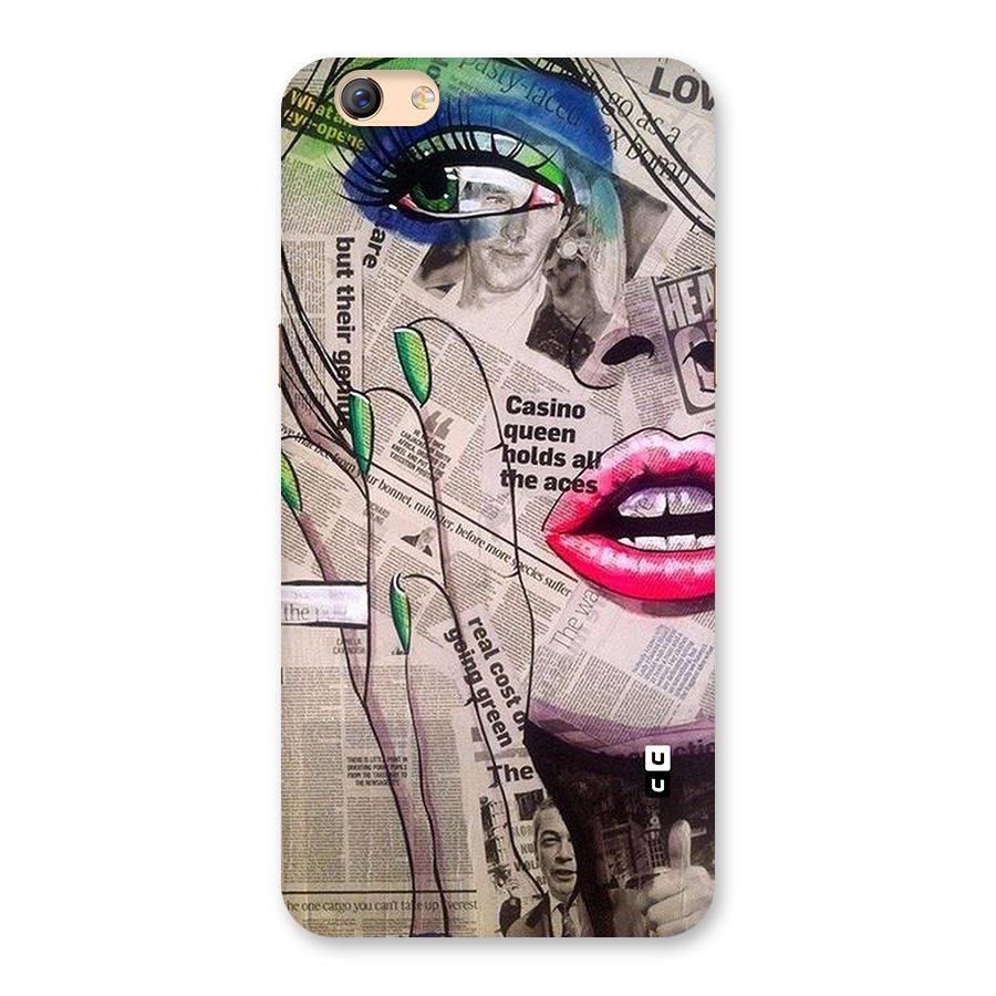 Newspaper Girl Art Back Case for Oppo F3 Plus