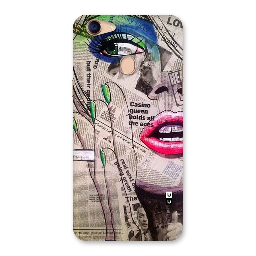 Newspaper Girl Art Back Case for Oppo F5