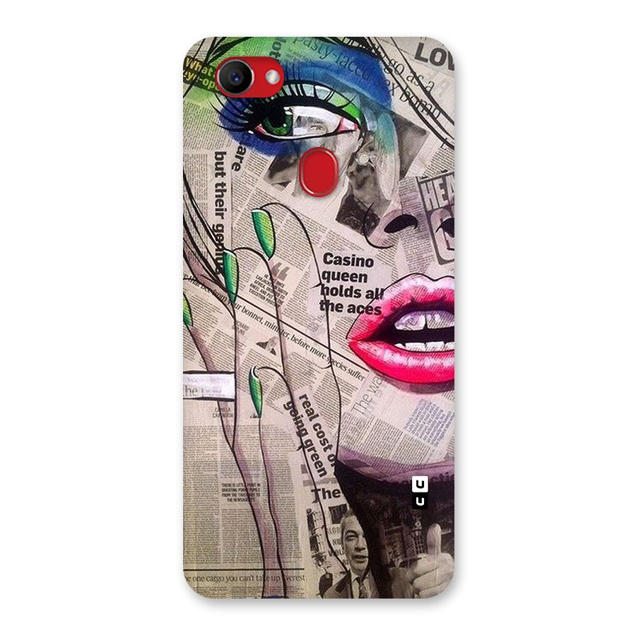 Newspaper Girl Art Back Case for Oppo F7