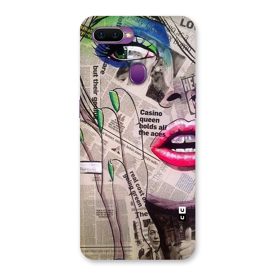 Newspaper Girl Art Back Case for Oppo F9